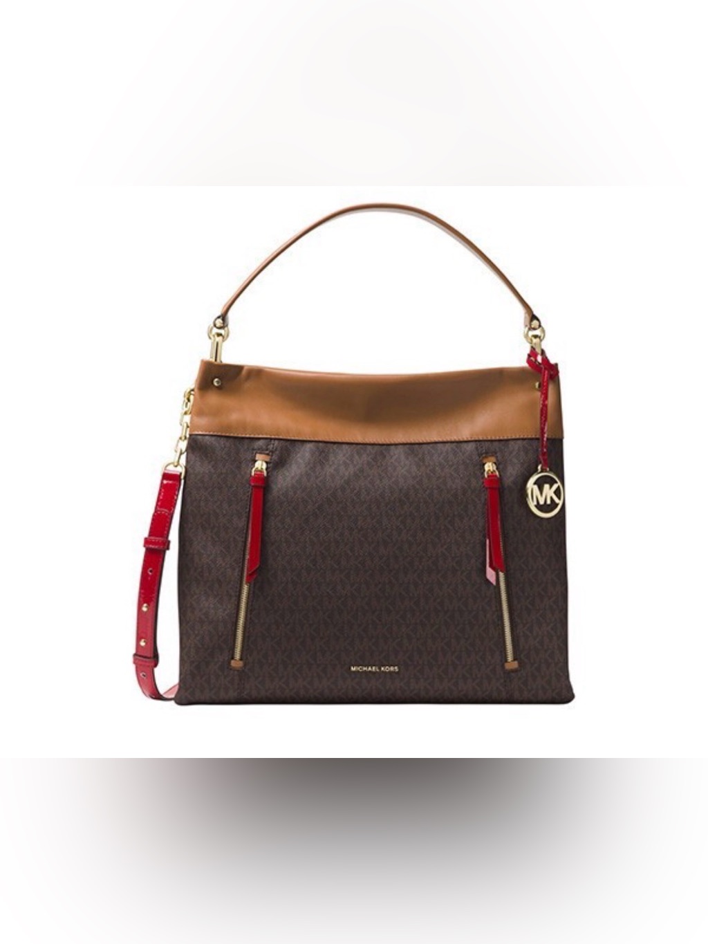 Michael Kors Lex Lg Signature Hobo Brown